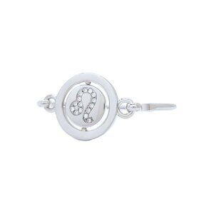 Carolee Leo Zodiac Sign Silver Tone Double Sided Charm Bangle Bracelet